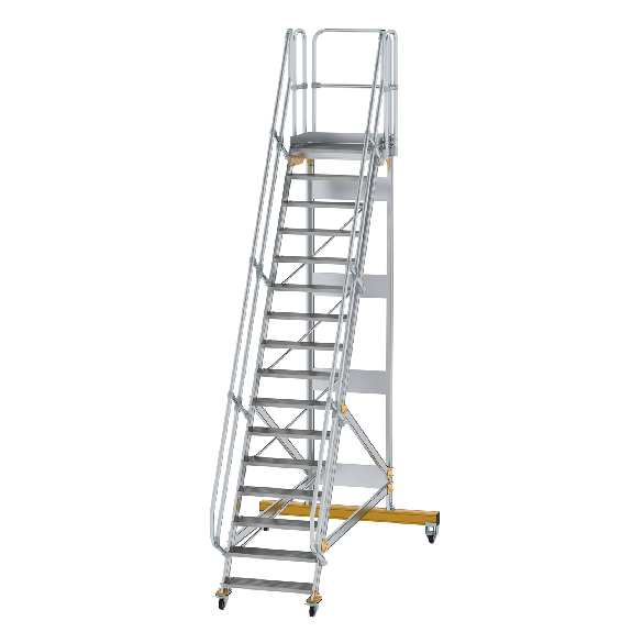 Scala a piattaforma mobile 60° larghezza gradino 800 mm 16 gradini-Leggi tutto