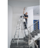 Aluminium Stehleiter, treppengängig, mit 4 Holmverlängerungen 2x5 Sprossen Aluminium Stehleiter, treppengängig, mit 4 Holmverlängerungen 2x5 Sprossen