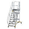 Plattformtreppe fahrbar 45° Stufenbreite 800mm 9 Stufen Plattformtreppe fahrbar 45° Stufenbreite 800mm 9 Stufen