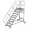 Plattformtreppe fahrbar 45° Stufenbreite 800mm 9 Stufen