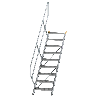 Treppe 45° inkl. Handlauf, 600mm Stufenbreite, 9 Stufen