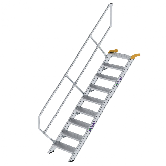 Treppe 45° inkl. Handlauf, 600mm Stufenbreite, 9 Stufen-Beschreibung lesen