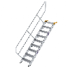 Treppe 45° inkl. Handlauf, 600mm Stufenbreite, 9 Stufen