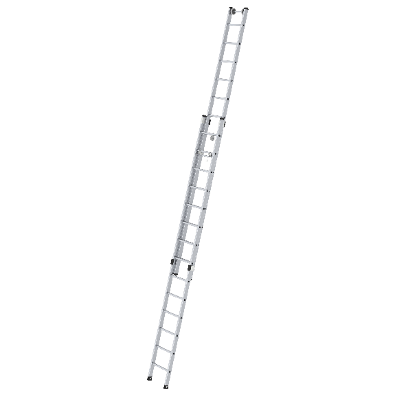 Seilzugleiter 2-teilig ohne Traverse 2x14 Sprossen Seilzugleiter 2-teilig ohne Traverse 2x14 Sprossen-Beschreibung lesen