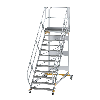 Plattformtreppe fahrbar 45° Stufenbreite 1000mm 12 Stufen