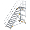 Plattformtreppe fahrbar 45° Stufenbreite 1000mm 12 Stufen Plattformtreppe fahrbar 45° Stufenbreite 1000mm 12 Stufen