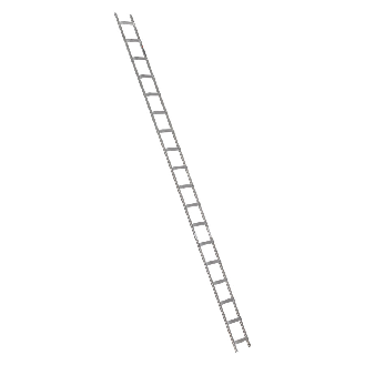 Dachdeckerleiter aus Aluminium mit 18 Sprossen-Beschreibung lesen