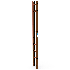 Zarges Dachleiter 10 Sprossen kupferbraun