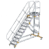Plattformtreppe fahrbar 45° Stufenbreite 600mm 11 Stufen