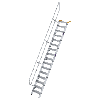 Treppe 60° inkl. Handlauf, 600mm Stufenbreite, 16 Stufen