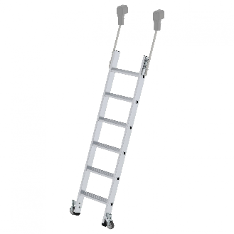 Aluminium-Regalleiter fahrbar 6 Stufen-Beschreibung lesen