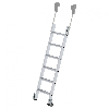 Aluminium-Regalleiter fahrbar 6 Stufen