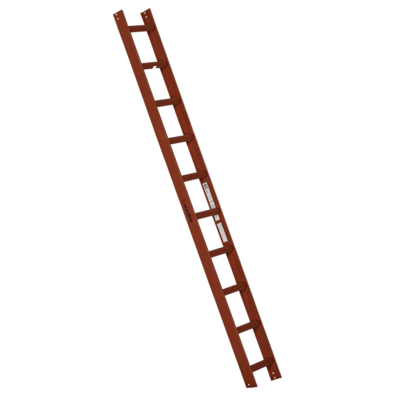 Euroline Premium Kaminkehrerleiter 10 Sprossen RAL8004 Rot-Beschreibung lesen
