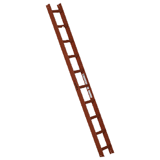 Euroline Premium Kaminkehrerleiter 10 Sprossen RAL8004 Rot-Beschreibung lesen