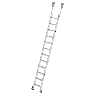 Aluminium-Regalleiter fahrbar 12 Stufen-Beschreibung lesen