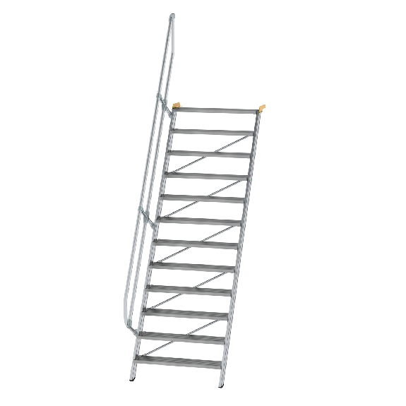 Treppe 60° inkl. Handlauf, 1000mm Stufenbreite, 12 Stufen Treppe 60° inkl. Handlauf, 1000mm Stufenbreite, 12 Stufen-Beschreibung lesen