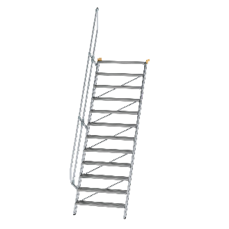 Treppe 60° inkl. Handlauf, 1000mm Stufenbreite, 12 Stufen-Beschreibung lesen