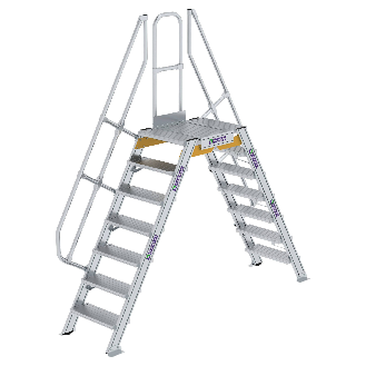 Überstieg 60° inkl. einen Handlauf, Stufenbreite 600mm, 2x7 Stufen-Beschreibung lesen