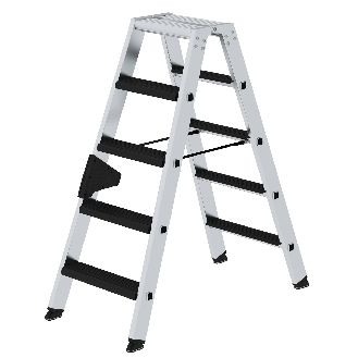 MUNK Stehleiter beidseitig begehbar mit relax-step 2x5 Stufen-Beschreibung lesen