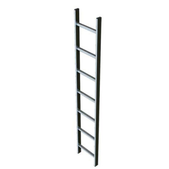 Schachtleiter 400mm lichte Breite Edelstahl, 13 Sprossen-Beschreibung lesen