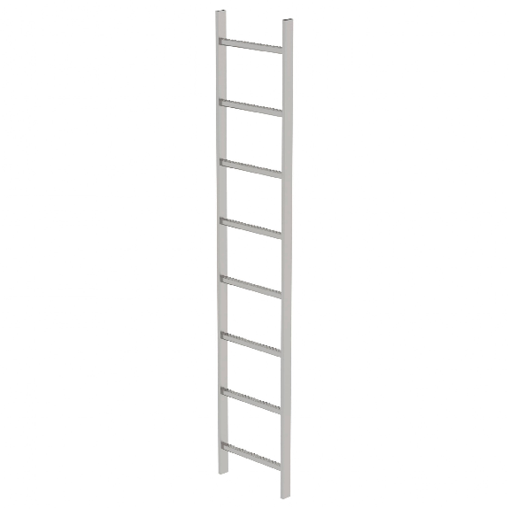 MUNK Schachtleiter aus Edelstahl 400mm breit 8 Sprossen 2,24m lang-Beschreibung lesen