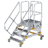 Plattformtreppe fahrbar 45° Stufenbreite 800mm 4 Stufen