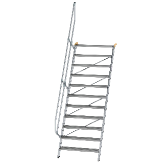 Treppe 60° inkl. Handlauf, 1000mm Stufenbreite, 11 Stufen-Beschreibung lesen