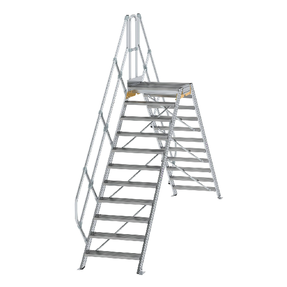 Überstieg 45° inkl. einen Handlauf, Stufenbreite 800mm, 2x11 Stufen Überstieg 45° inkl. einen Handlauf, Stufenbreite 800mm, 2x11 Stufen-Beschreibung lesen
