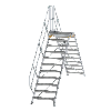 Industrielle Zugangspasserelle 45° mit Handlauf