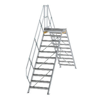 Überstieg 45° inkl. einen Handlauf, Stufenbreite 800mm, 2x11 Stufen-Beschreibung lesen