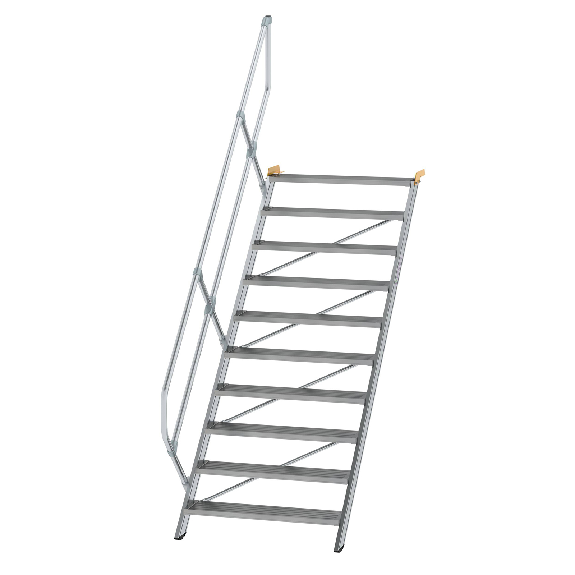 Treppe 45° inkl. Handlauf, 1000mm Stufenbreite, 10 Stufen Treppe 45° inkl. Handlauf, 1000mm Stufenbreite, 10 Stufen-Beschreibung lesen