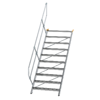 Treppe 45° inkl. Handlauf, 1000mm Stufenbreite, 10 Stufen-Beschreibung lesen