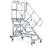 Plattformtreppe fahrbar 45° 600mm Stufenbreite 17 Stufen Plattformtreppe fahrbar 45° 600mm Stufenbreite 17 Stufen