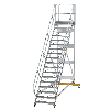 Plattformtreppe fahrbar 45° Stufenbreite 1000mm 19 Stufen Plattformtreppe fahrbar 45° Stufenbreite 1000mm 19 Stufen