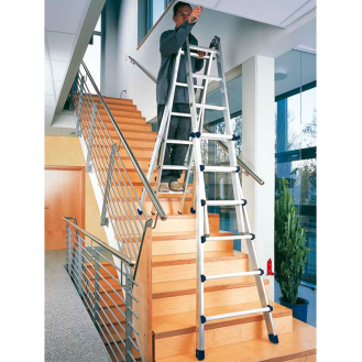 Teleskop-Mehrzweckleiter Variomax V 4x3 Sprossen-Beschreibung lesen