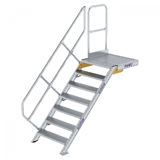 Treppe mit Plattform 45° 800mm 7 Stufen-Beschreibung lesen