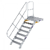 Treppe mit Plattform 45° 800mm 7 Stufen