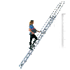 Regaleinhängeleiter ohne Traverse Aluminium S600 10 Stufen