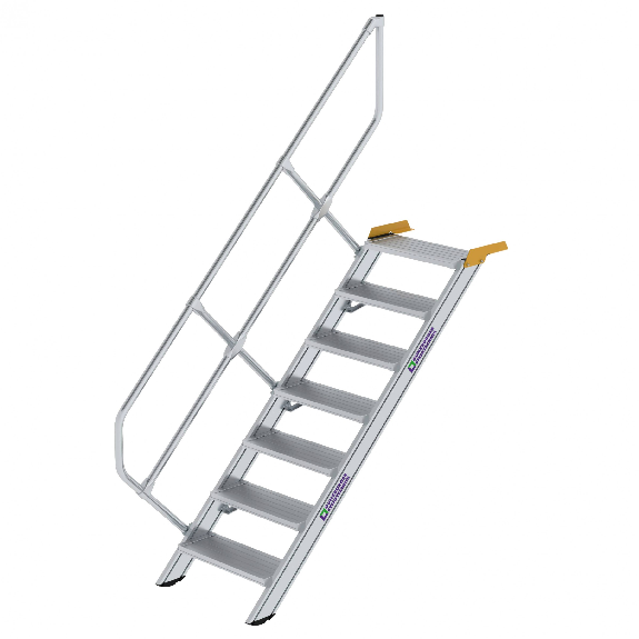 Treppe 45° inkl. Handlauf, 600mm Stufenbreite, 7 Stufen Treppe 45° inkl. Handlauf, 600mm Stufenbreite, 7 Stufen-Beschreibung lesen