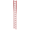 MUNK Schachtleiter aus GFK 400mm breit 14 Sprossen 3,92m lang