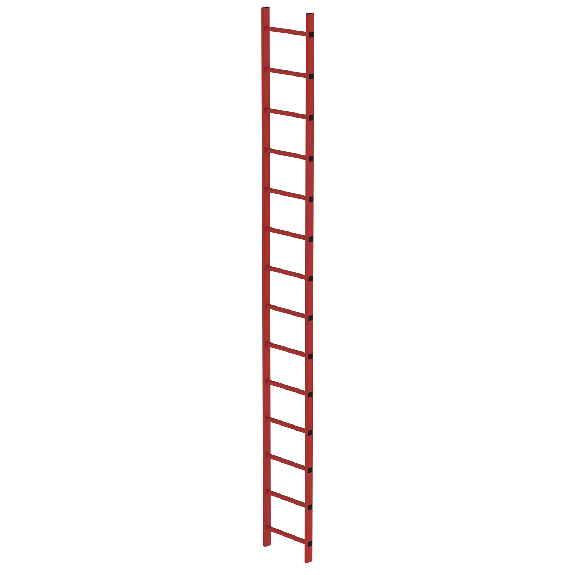 MUNK Schachtleiter aus GFK 400mm breit 14 Sprossen 3,92m lang-Beschreibung lesen