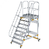 Plattformtreppe fahrbar 60° Stufenbreite 1000mm 8 Stufen