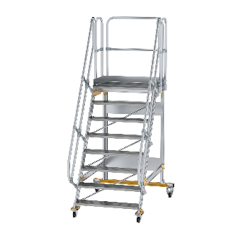 Plattformtreppe fahrbar 60° Stufenbreite 1000mm 8 Stufen-Beschreibung lesen