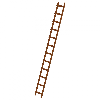 MUNK Dachdecker Auflegeleiter aus Holz 12 Sprossen