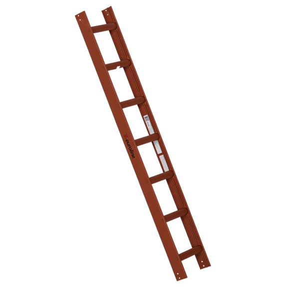 Euroline Premium Kaminkehrerleiter 7 Sprossen RAL8004 Rot-Beschreibung lesen