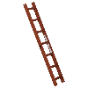 Euroline Premium Kaminkehrerleiter 7 Sprossen RAL8004 Rot