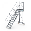 Fahrbare Podesttreppe 45° mit 10 Stufen Fahrbare Podesttreppe 45° mit 10 Stufen
