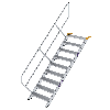 Treppe 45° inkl. Handlauf, 800mm Stufenbreite, 9 Stufen