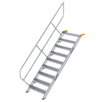 Treppe 45° inkl. Handlauf, 800mm Stufenbreite, 9 Stufen-Beschreibung lesen
