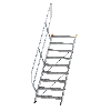 Treppe 45° inkl. Handlauf, 800mm Stufenbreite, 9 Stufen